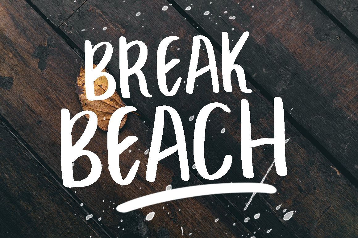 Break Beach: A Handmade Brush Font for Modern Branding