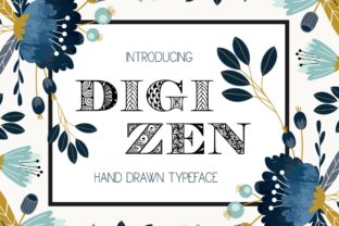 Digizen: The Hand Drawn Decorative Font for Creative Makers