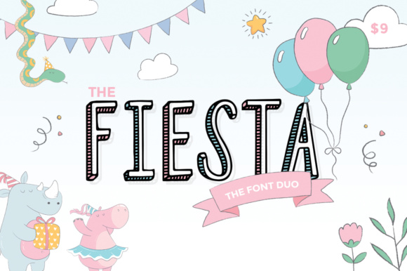 Fiesta Duo: A Playful Display Font Duo for Party Crafters