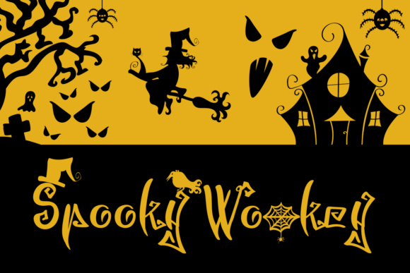 Spooky Wookey Typeface for Seasonal Brand Identity Design