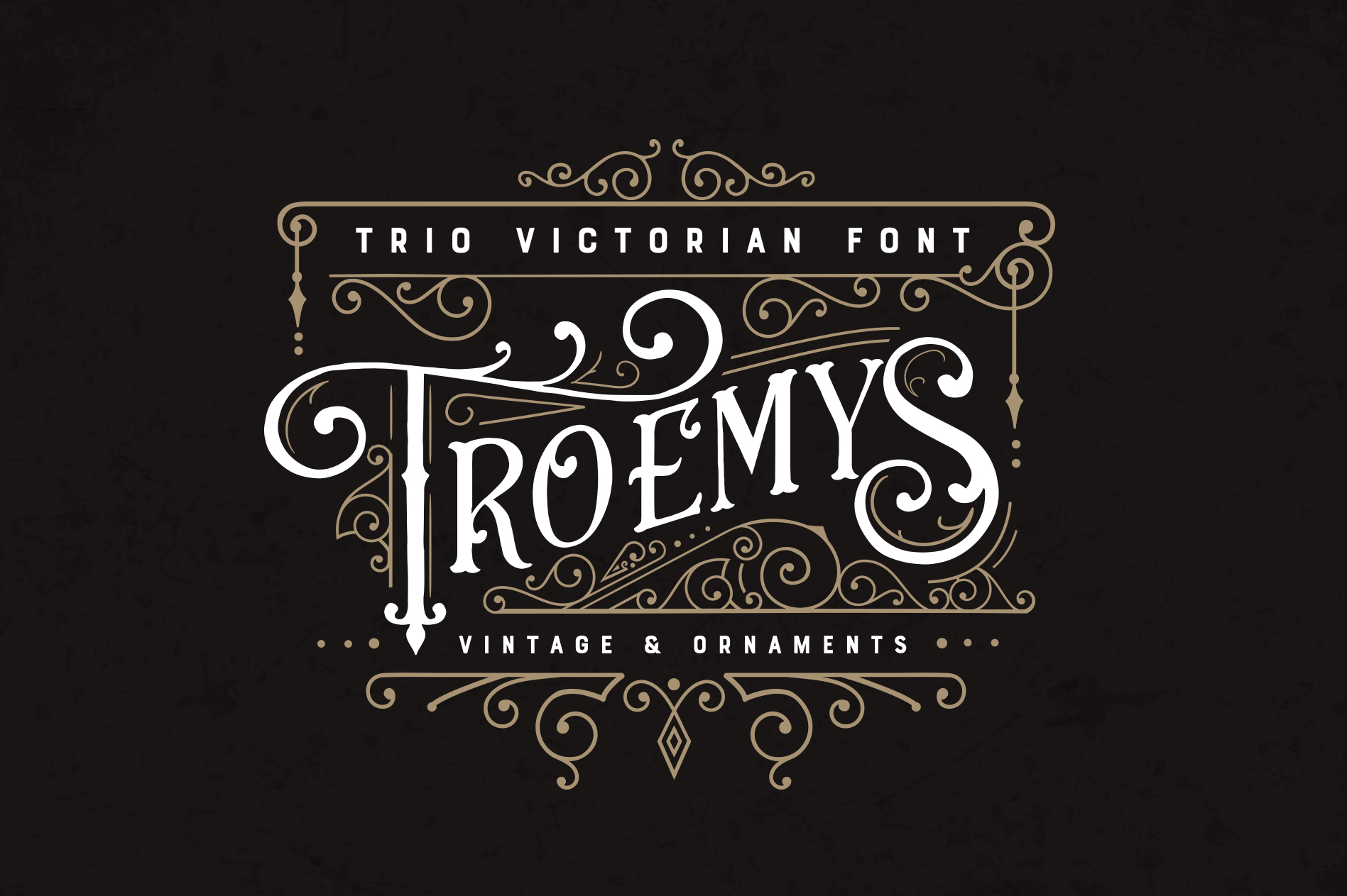Troemys Font Trio: A Vintage Victorian Typeface for Digital Branding